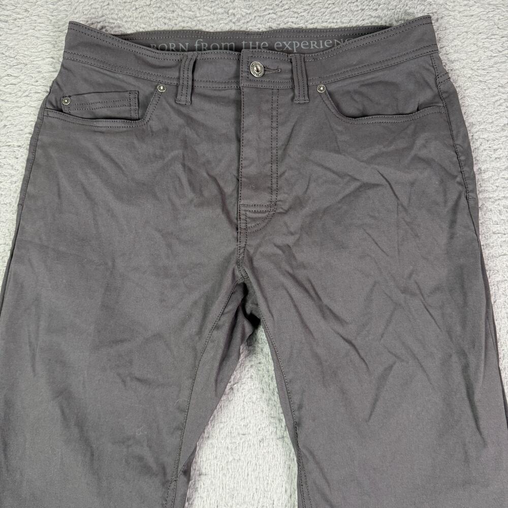 Prana Brion II Pants Mens 32x30 Dark Gray Slim Fit Hiking Outdoors Stretch